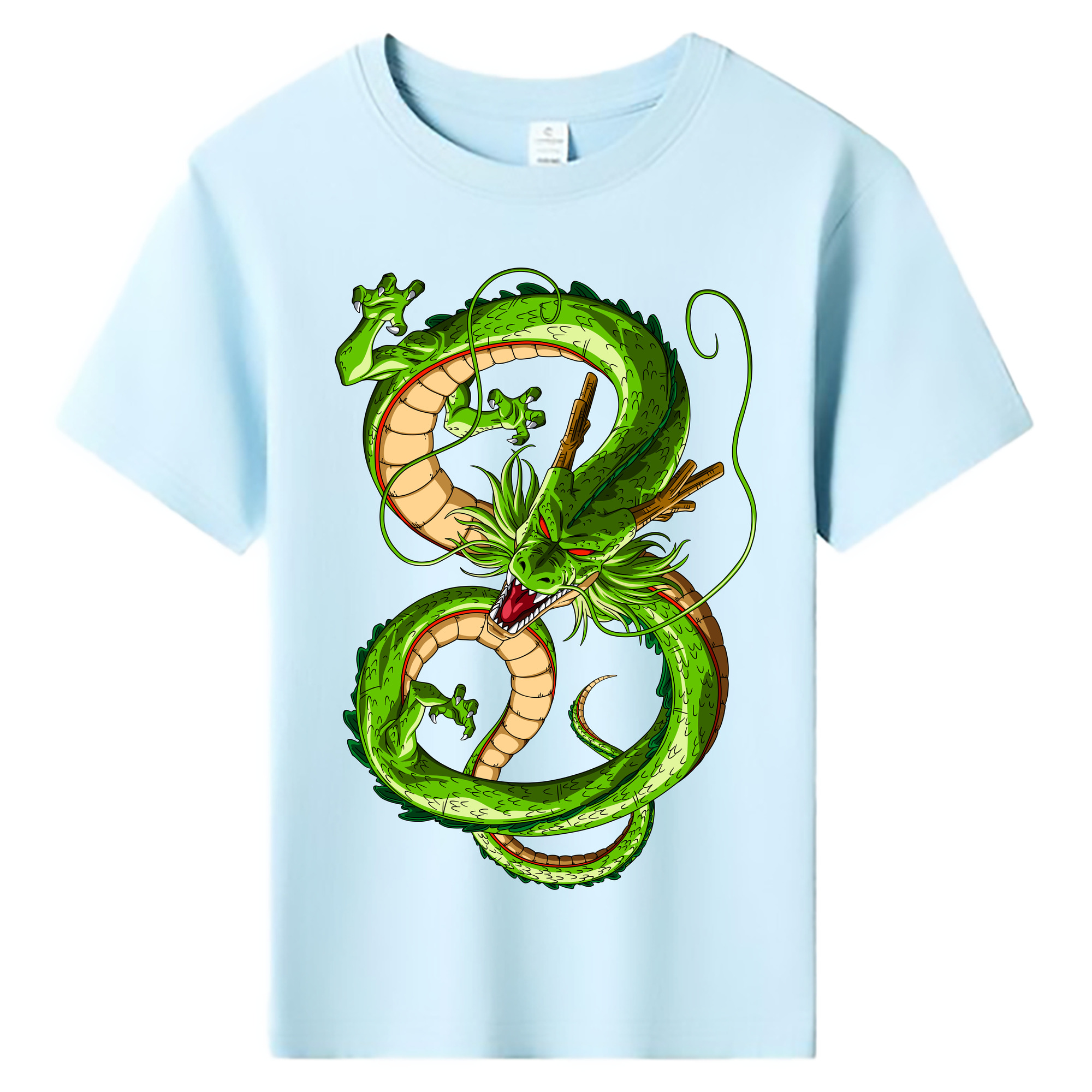 （画像用） ドラゴンボール 神龍 シェンロン DRAGON BALL Shenron 綿100％キッズTシャツ（フロントプリント）